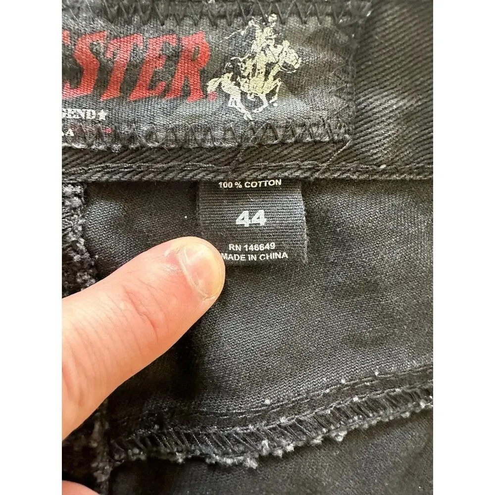 Winchester Men's Jeans American Legend Straight Black Denim Size 44